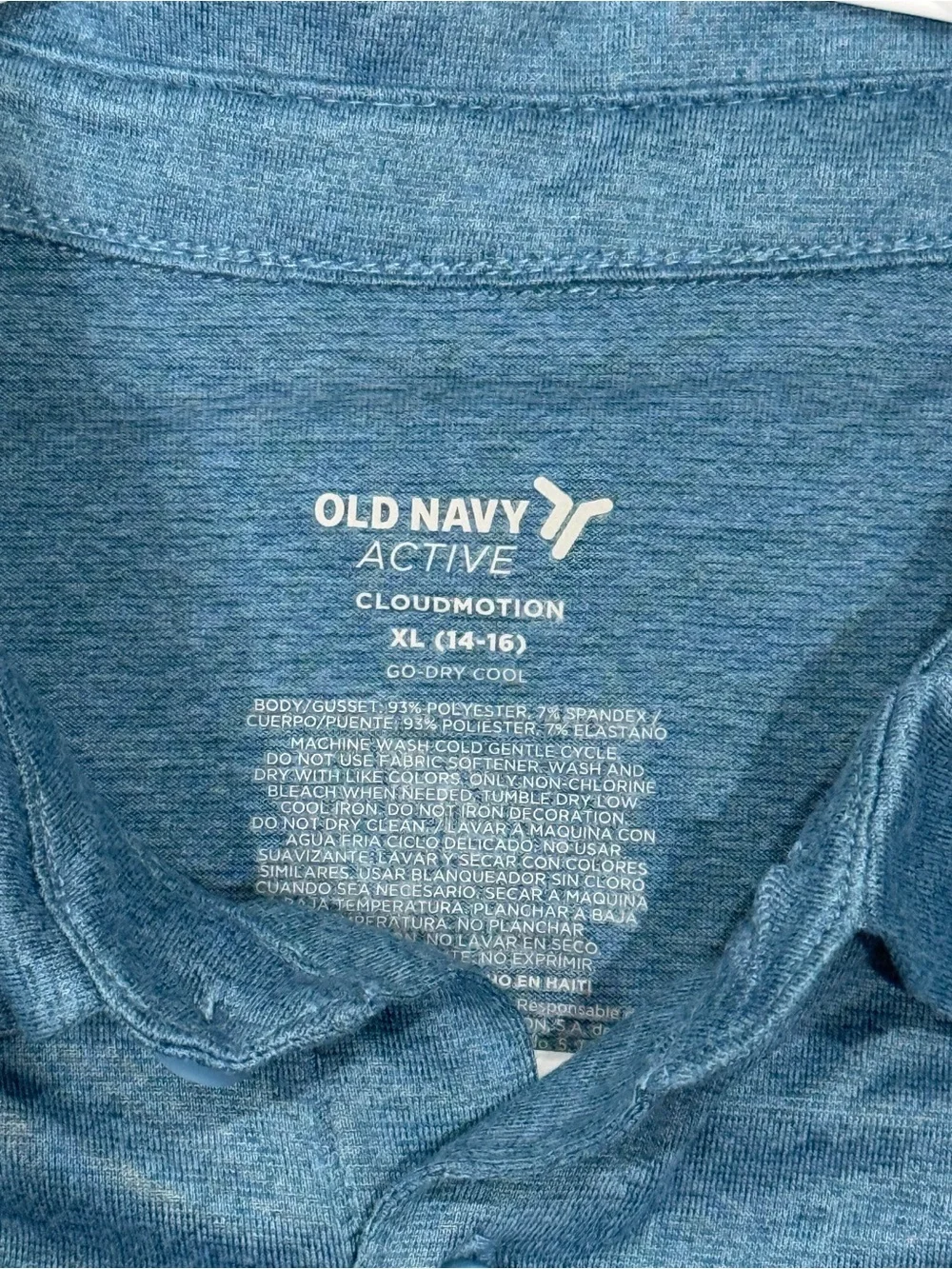 Old Navy Men's Heathered Teal Polo